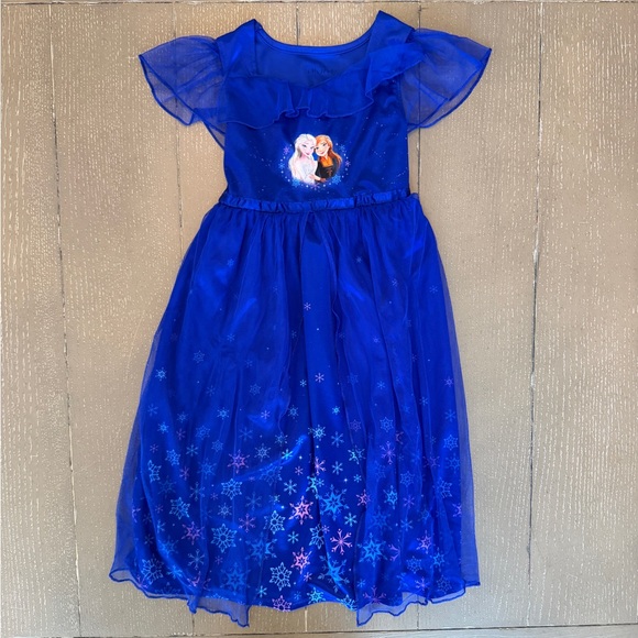 Disney Princess Frozen Elsa & Anna Fantasy Dress or Nightgown • Size S (6/6X) - Picture 2 of 13